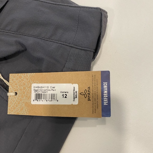 NWT Prana Women's Mid-Rise Relaxed Fit Performance Convertible Hiking Pants - 12 - Picture 6 of 9
